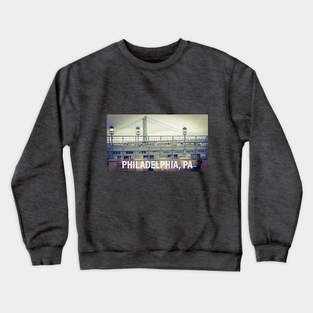 Benjamin Franklin Bridge Crewneck Sweatshirt by Laybov